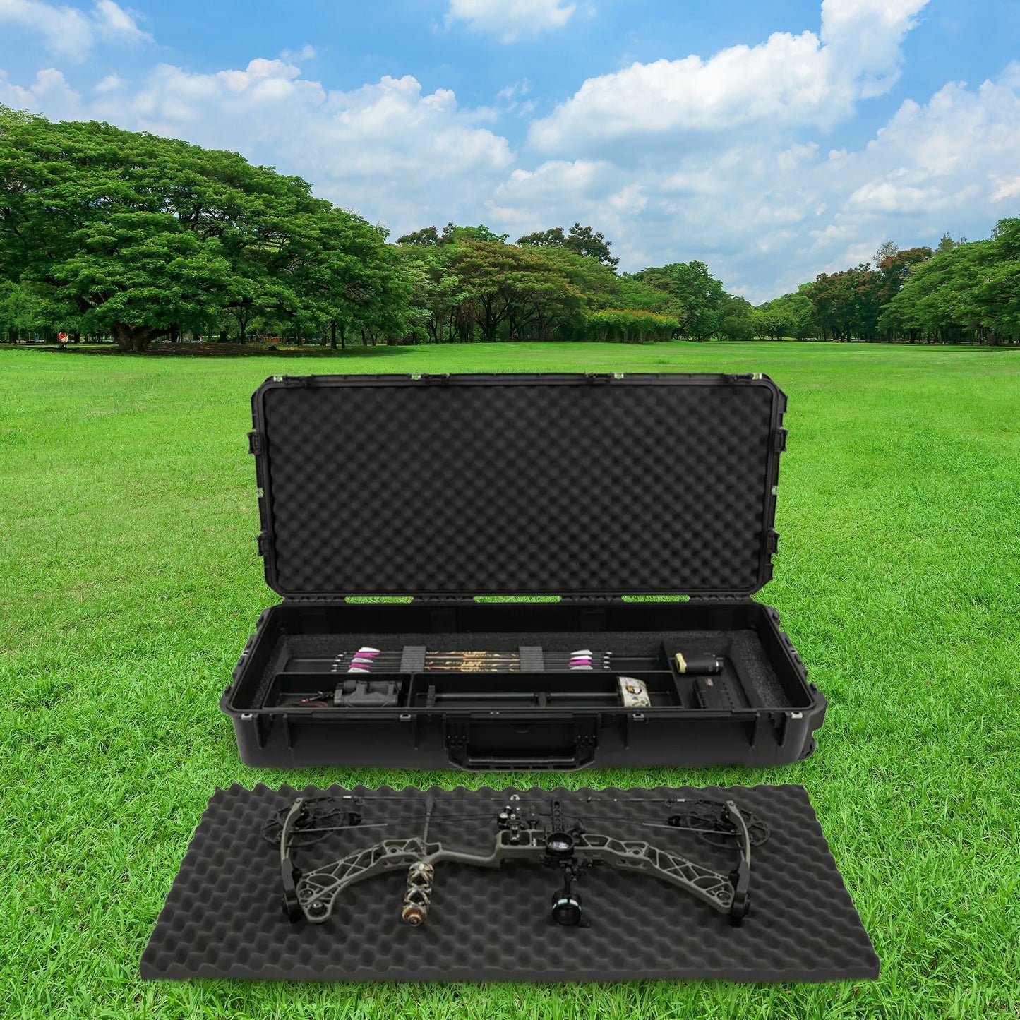 SKB Hard Protective Storage Case Foam & Wheels for Equipment, iSeries, Dark Gray - 412821