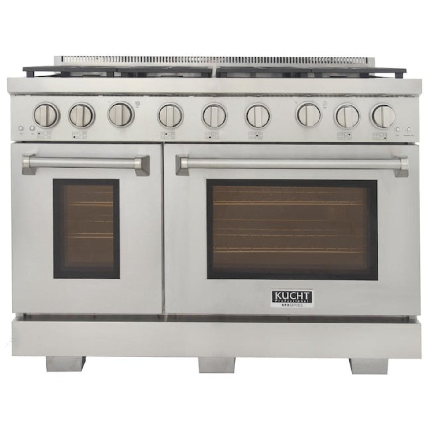 Kucht Professional 48" 6.7 cu. ft. Propane Gas Range in Stainless Steel with True Simmer Burners, KFX4800X/LP-S - KFX4800X/LP-S