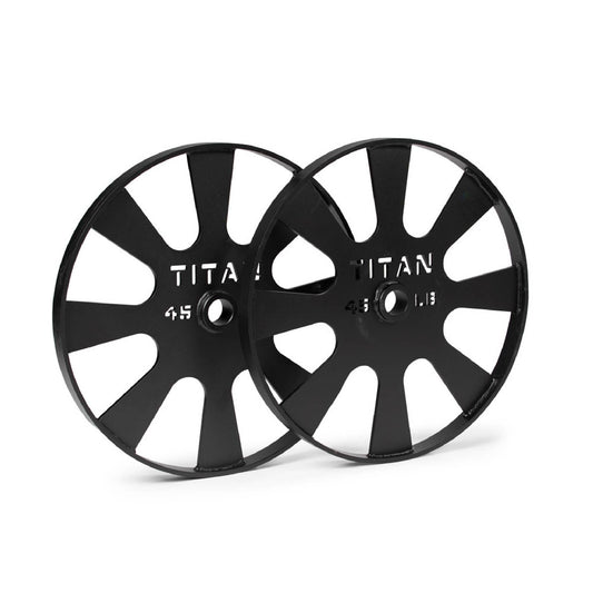 Titan fitness 45 LB Pair Wagon Wheel Pulling Blocks - 430119