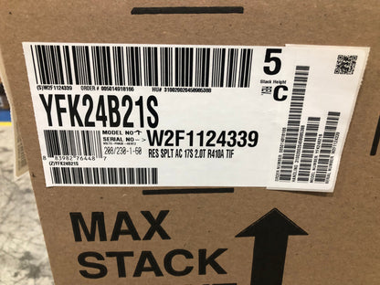 York International 2 Ton "LX" Series 2-Stage ECM Split-System Air Conditioner; 17 SEER, 208-230/60/1, R-410A - YFK24B21S