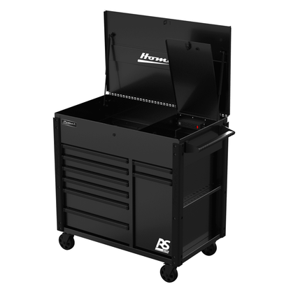 Homak  44” RS Pro Series 8 Drawer Flip Top Power Service Cart - BK06044080