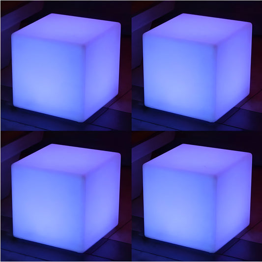 Main Access 16" Pool Spa Waterproof Color-Changing LED Light Cube Seat (4 Pack) - 45002