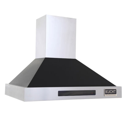 Kucht Professional 30" Wall Mount Range Hood 900 CFM in Black - , KRH3015-K