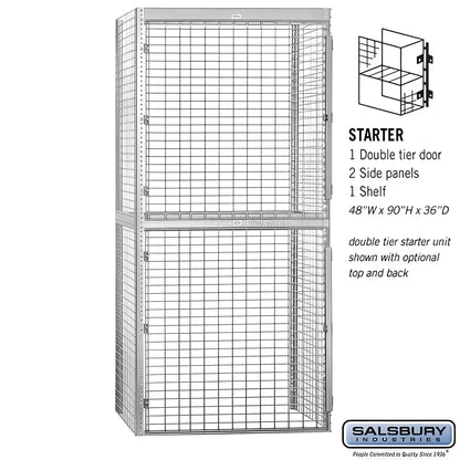 Salsbury 48" Wide Double Tier Bulk Storage Locker - 8243-A