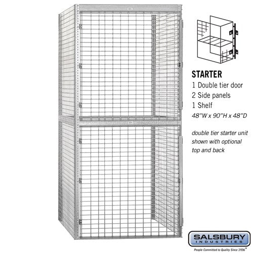 Salsbury 48" Wide Double Tier Bulk Storage Locker