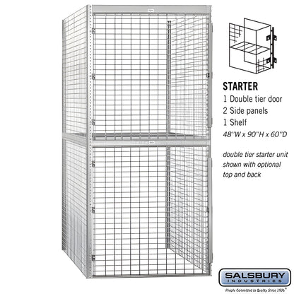 Salsbury 48" Wide Double Tier Bulk Storage Locker - 8243-A