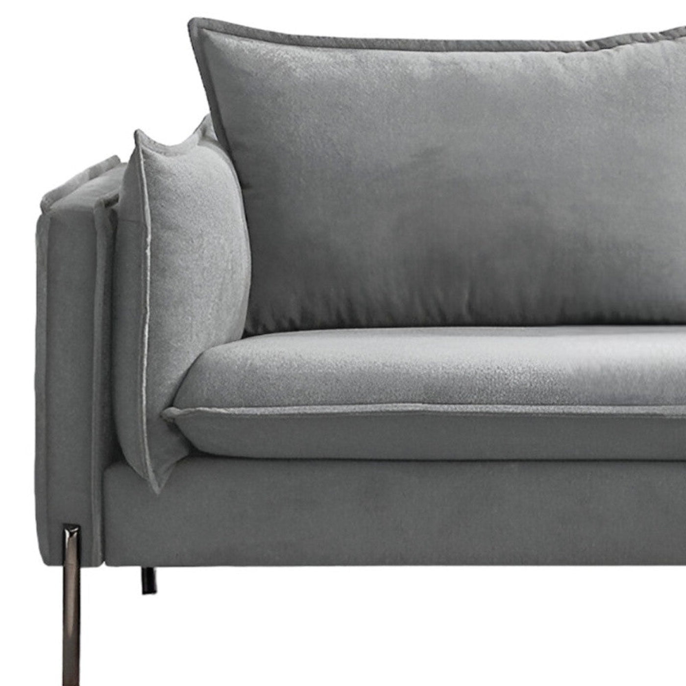 Modway Furniture 87" Gray Sofa with Stylish Black Legs - Contemporary Design, Comfortable Seating & Durable Upholstery - 480910-HOMEROOTS