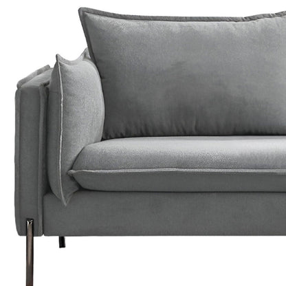 Modway Furniture 87" Gray Sofa with Stylish Black Legs - Contemporary Design, Comfortable Seating & Durable Upholstery - 480910-HOMEROOTS
