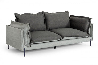 Modway Furniture 87" Luxurious Dark Gray Polyester Blend Sofa with Stylish Silver Legs – Perfect for Any Living Space! - 480928-HOMEROOTS