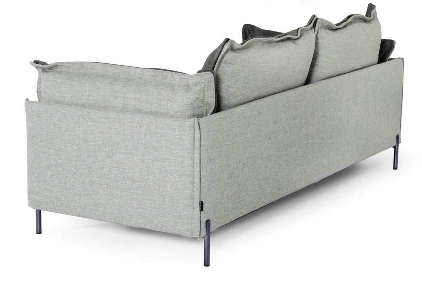 Modway Furniture 87" Luxurious Dark Gray Polyester Blend Sofa with Stylish Silver Legs – Perfect for Any Living Space! - 480928-HOMEROOTS