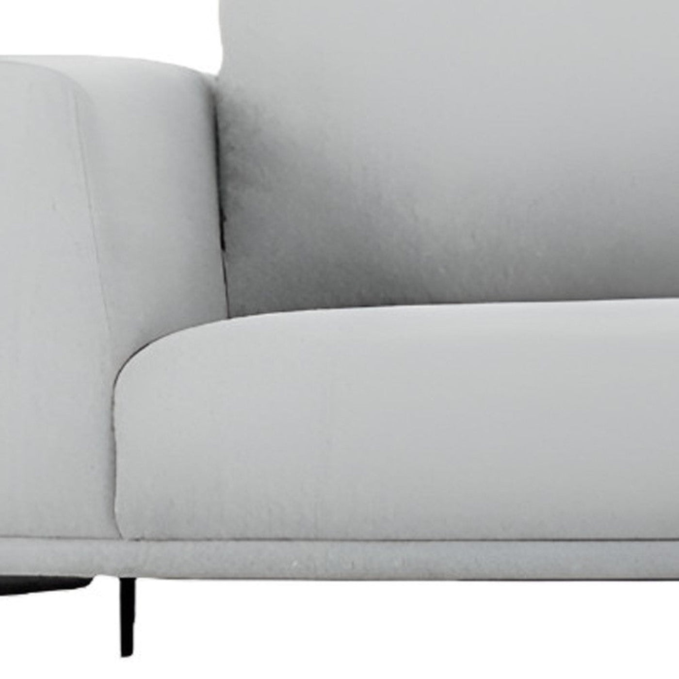 Modway Furniture 87" Light Gray Sofa with Contemporary Black Legs - Comfortable, Stylish, and Family-Friendly Design - 480931-HOMEROOTS