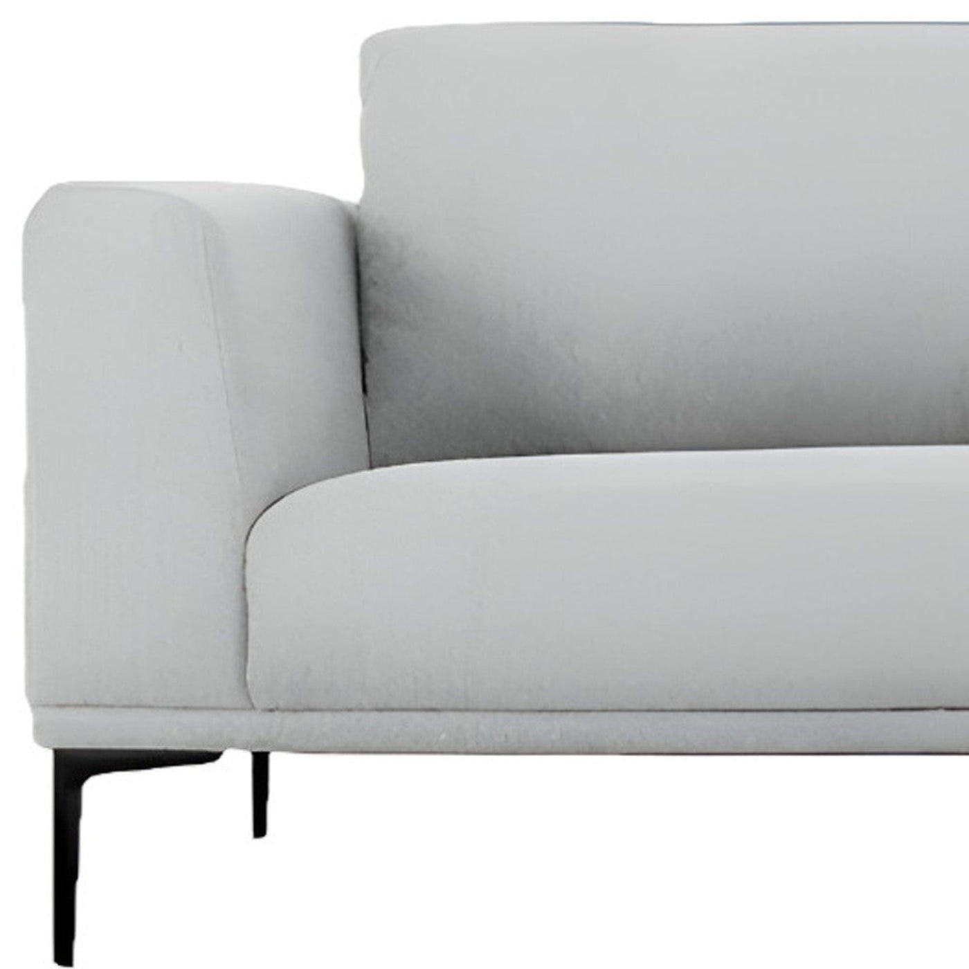 Modway Furniture 87" Light Gray Sofa with Contemporary Black Legs - Comfortable, Stylish, and Family-Friendly Design - 480931-HOMEROOTS