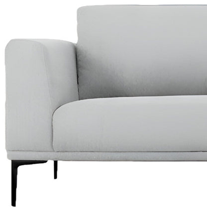 Modway Furniture 87" Light Gray Sofa with Contemporary Black Legs - Comfortable, Stylish, and Family-Friendly Design - 480931-HOMEROOTS