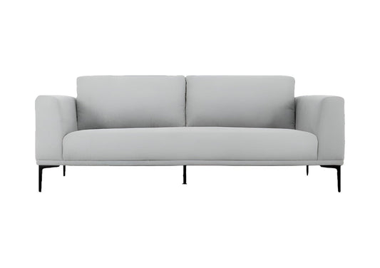 Modway Furniture 87" Light Gray Sofa with Contemporary Black Legs - Comfortable, Stylish, and Family-Friendly Design - 480931-HOMEROOTS