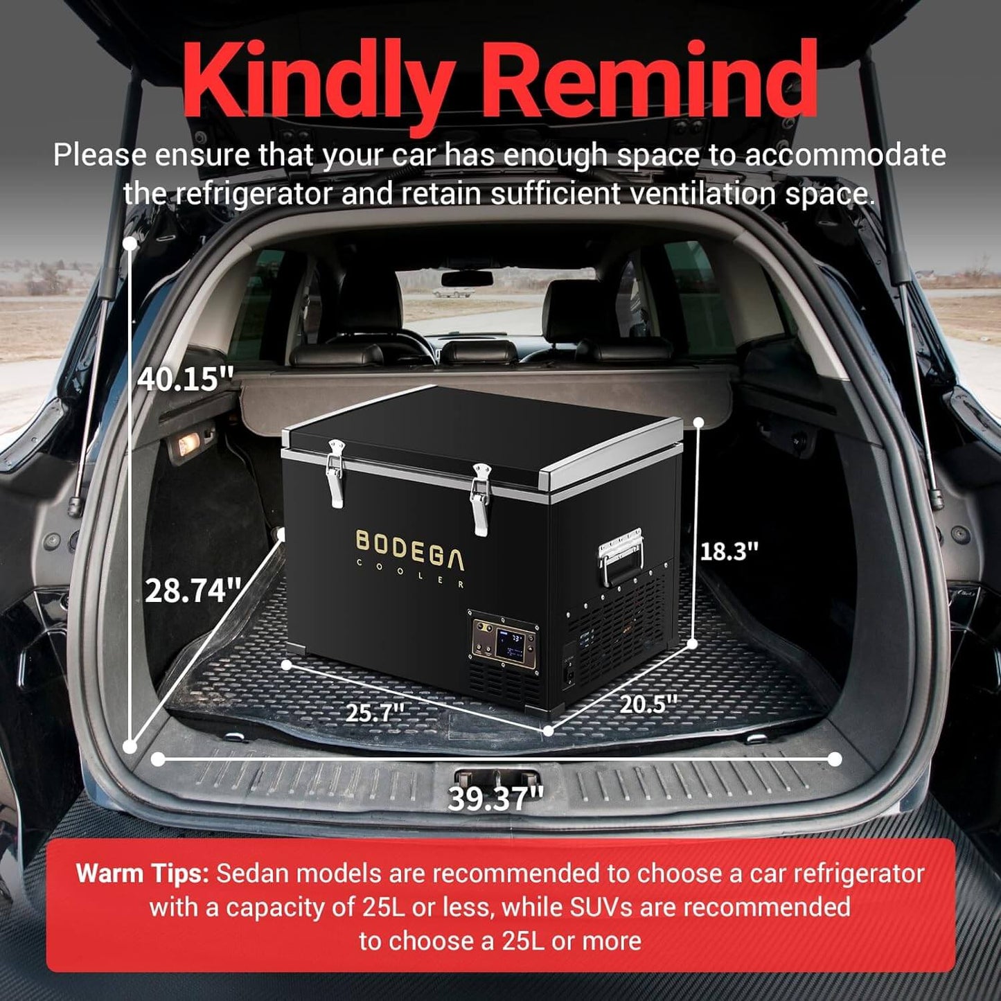 BODEGAcooler Portable Refridgerator 48Qt/45L with a Basket - BD45