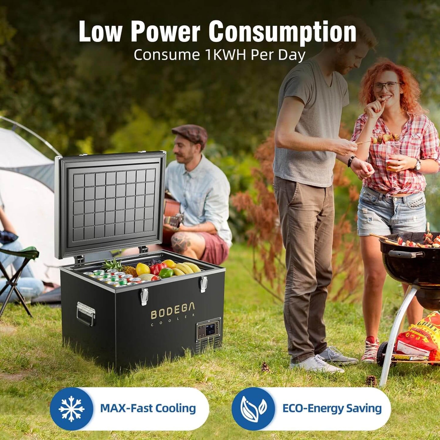 BODEGAcooler Portable Refridgerator 48Qt/45L with a Basket - BD45
