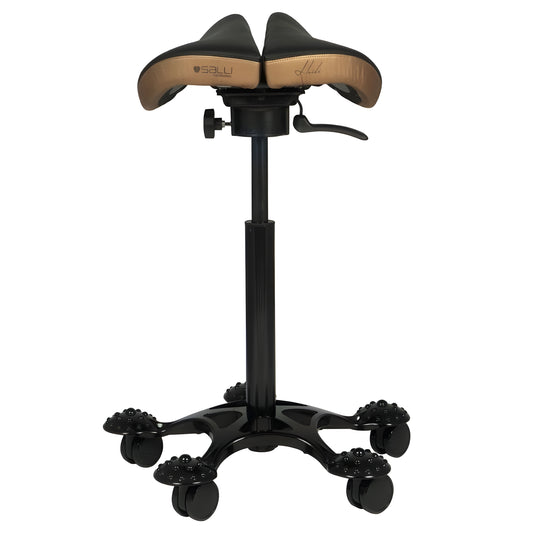 Salli Premium SwingFit Saddle Stool with Stylish Leather Upholstery