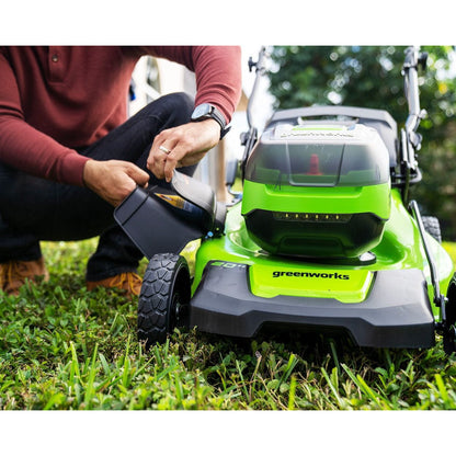 Greenworks 48V (2x24V) 20" Cordless Battery Push Mower w/ (2) 4.0Ah USB Batteries & Charger - 2532802