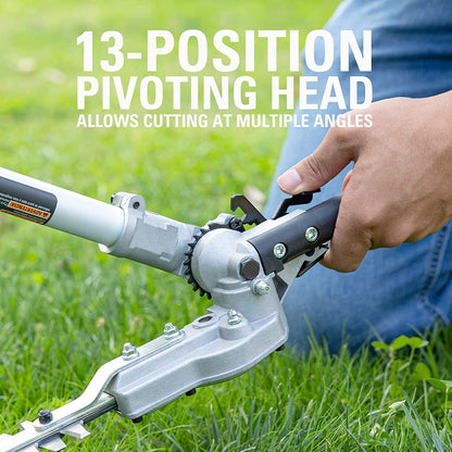 Greenworks 60V 16" Cordless Battery String Trimmer & Hedge Trimmer Attachment Combo Kit - 2135102-VK