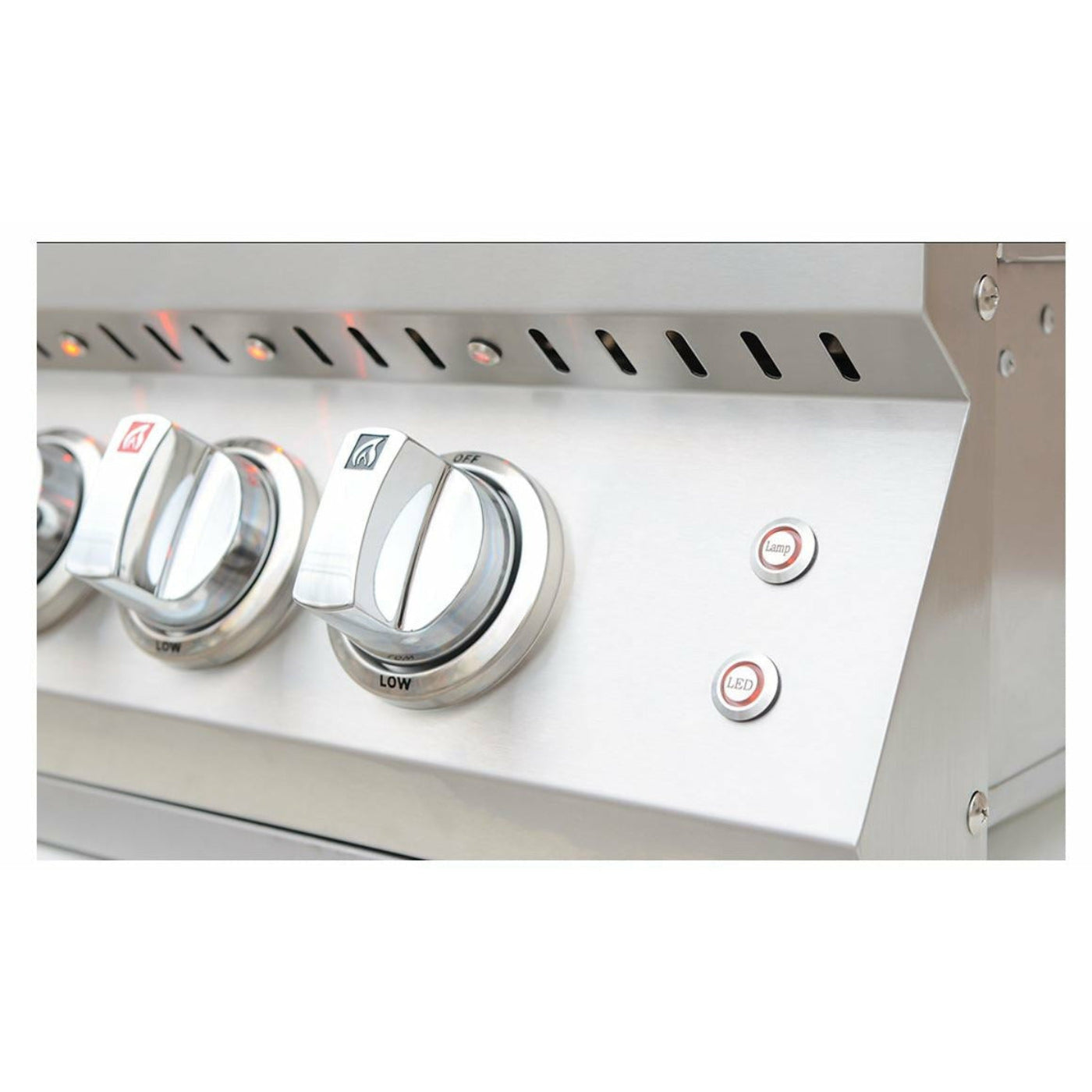 KOKOMO Professional 4 Burner 32 Inch Cart Model BBQ Grill With Lights & Locking Casters - KO-BAK4BG-PRO+KO-BAK4BG-C