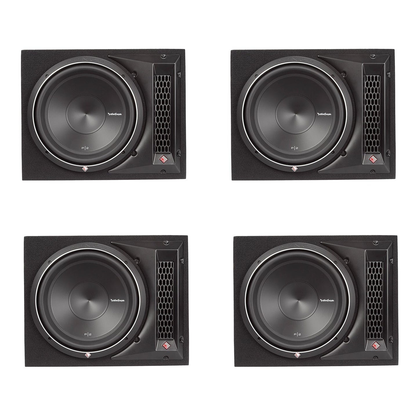 Rockford Fosgate Punch 12" 800W 1-Ohm Single Loaded Vented Enclosure 4 Pack - 194227