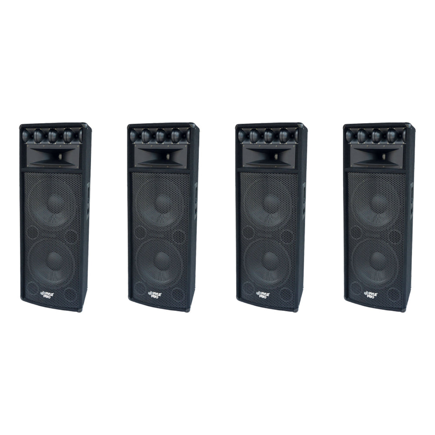 Pyle 1600W Outdoor 7 Way PA Loud-Speaker Cabinet with Dual 12" Woofers (4 Pack) - 218426