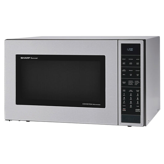SHARP 1.5 cu. ft. 900W Sharp Stainless Steel Carousel Convection + Microwave Oven - SMC1585BS-KT