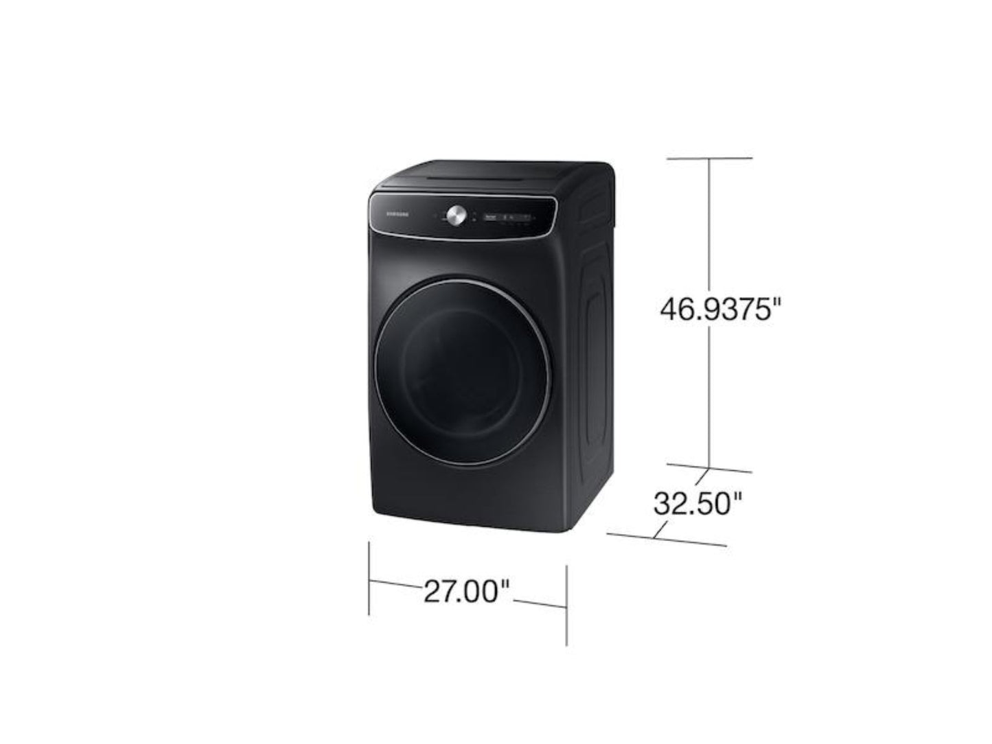 SAMSUNG 7.5 CF SMART DIAL GAS FRONT LOAD WITH SUPER SPEED DRY - DVG60A9900V-KT