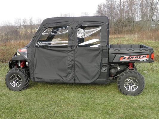 3 Star UTV Polaris Ranger Crew 1000 - Door/Rear Window Combo - POLC10-DRF-BLK