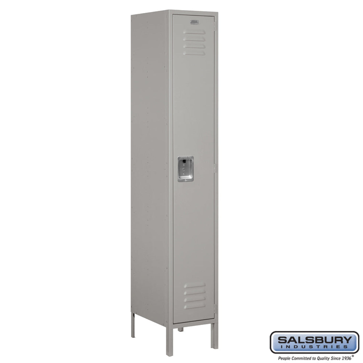 Salsbury 15" Wide Single Tier Standard Metal Locker - 1 Wide - 51165GY-A