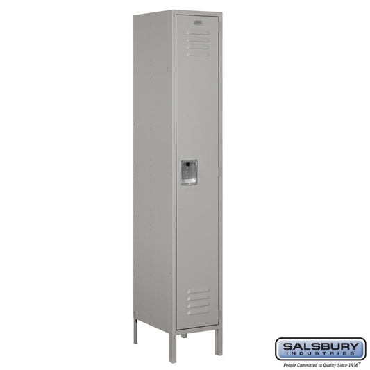Salsbury 15" Wide Single Tier Standard Metal Locker - 1 Wide - 51165GY-A