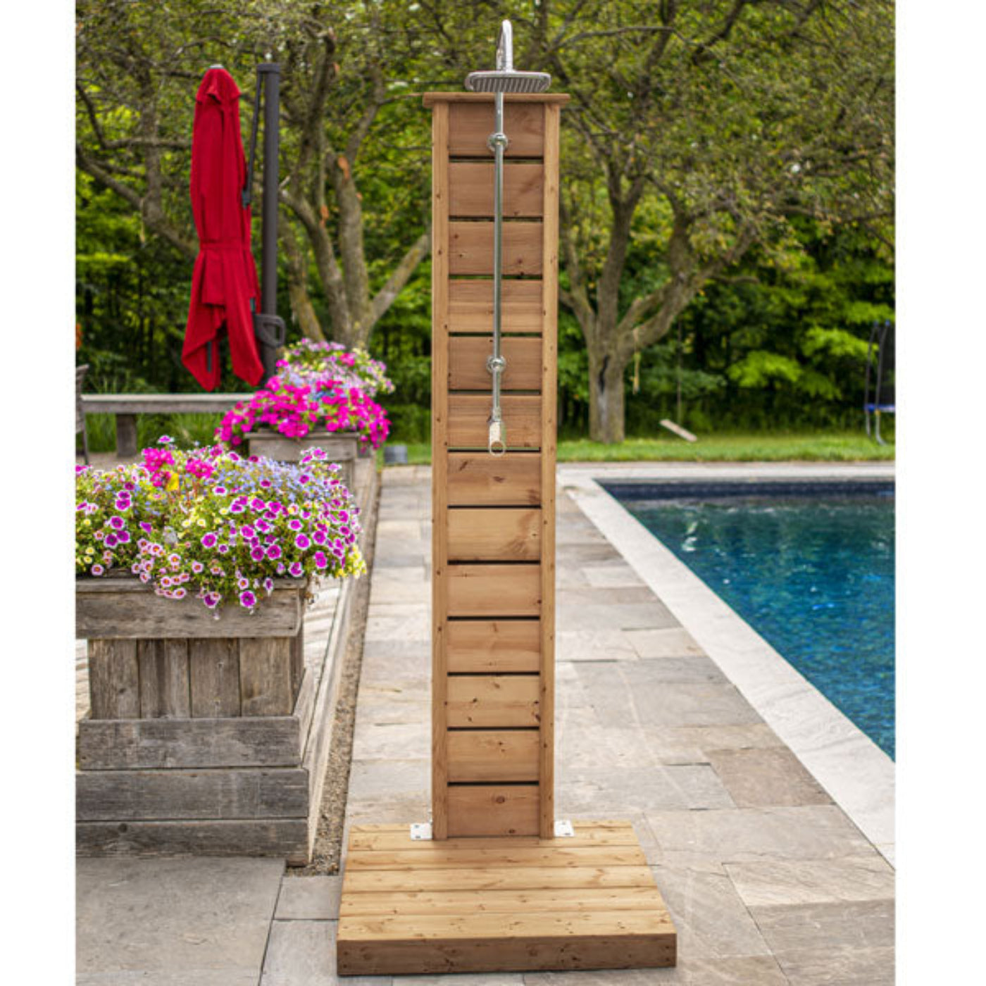 Dundalk LeisureCraft Sunlight Outdoor Shower - Knotty Cedar - Knotty Red Cedar