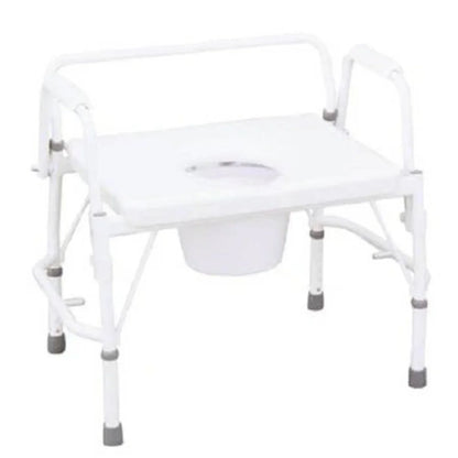 Patterson Medical Supply - Bariatric Commode Chair Fixed Arm Steel Frame 26 Inch Seat Width - 555435