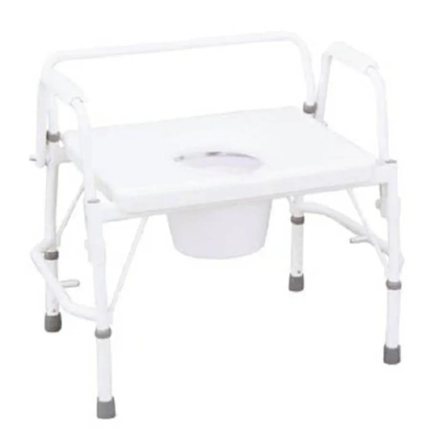Patterson Medical Supply - Bariatric Commode Chair Fixed Arm Steel Frame 26 Inch Seat Width - 555435