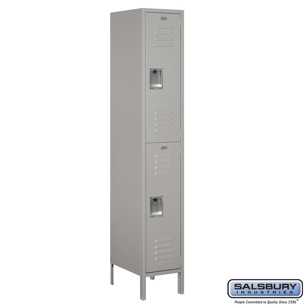 Salsbury 15" Wide Double Tier Standard Metal Locker -1 Wide - 61152BL