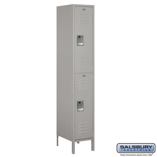Salsbury 15" Wide Double Tier Standard Metal Locker -1 Wide - 61152BL