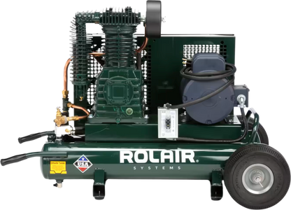 Rolair 5230K30CS Air Compressor Wheelbarrow Electric 5 HP 9 gal. Two-Stage 230V 1-Phase with Regulator and Gauge Set New - 5230K30CS-0001