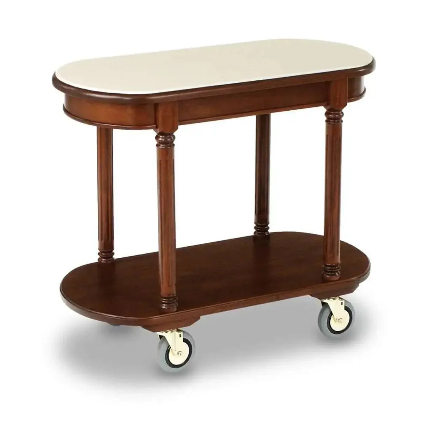 Forbes Industries 5526 20" Hardwood Service Cart - Solid Wood Round Legs - 5526