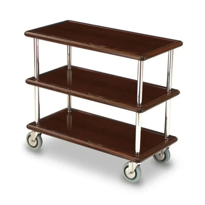 Forbes Industries 5530 18" Hardwood Service Cart - Three Wood Veneer shelves - 5530