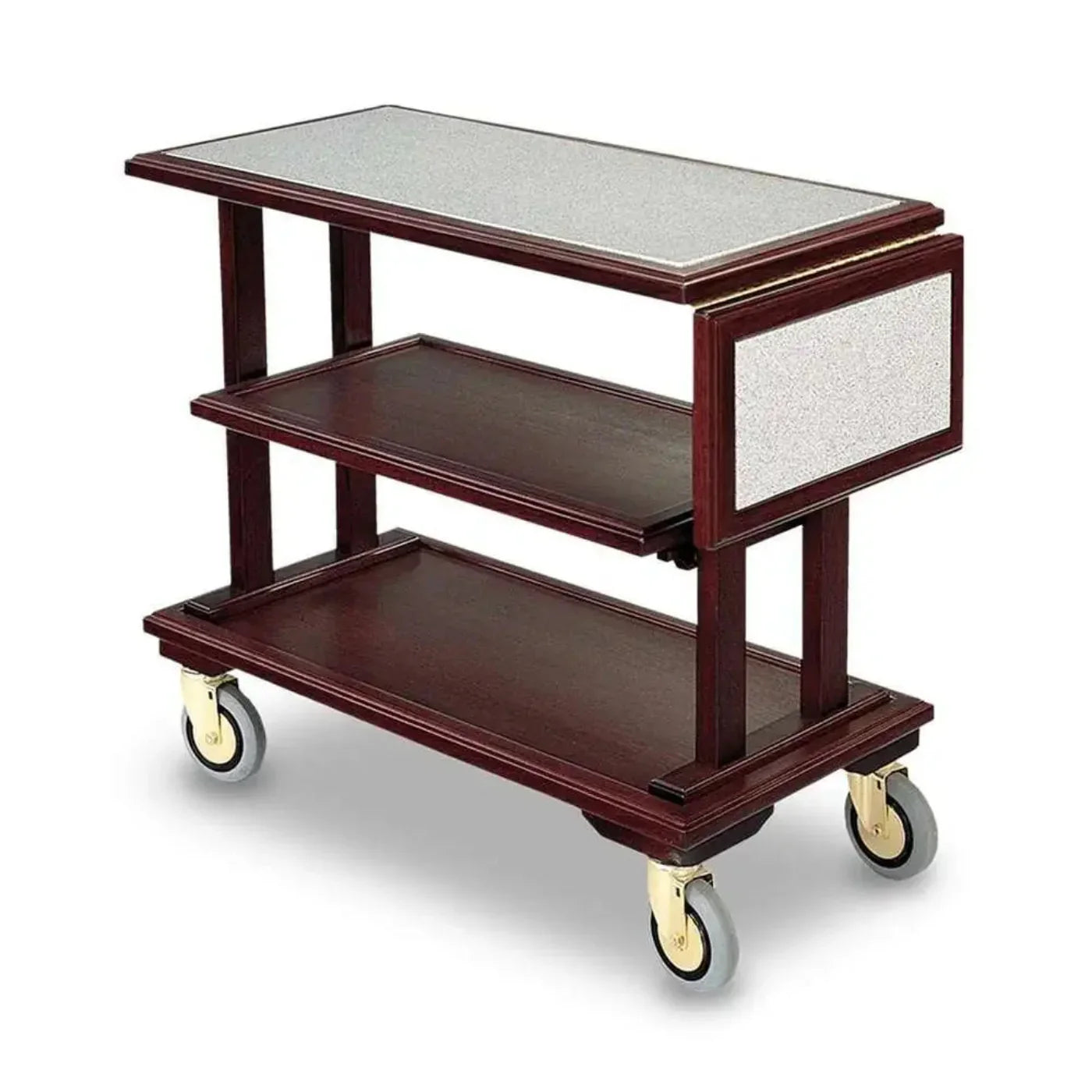 Forbes Industries 5539 18" Hardwood Service Cart - Open W/Solid Wood -5539