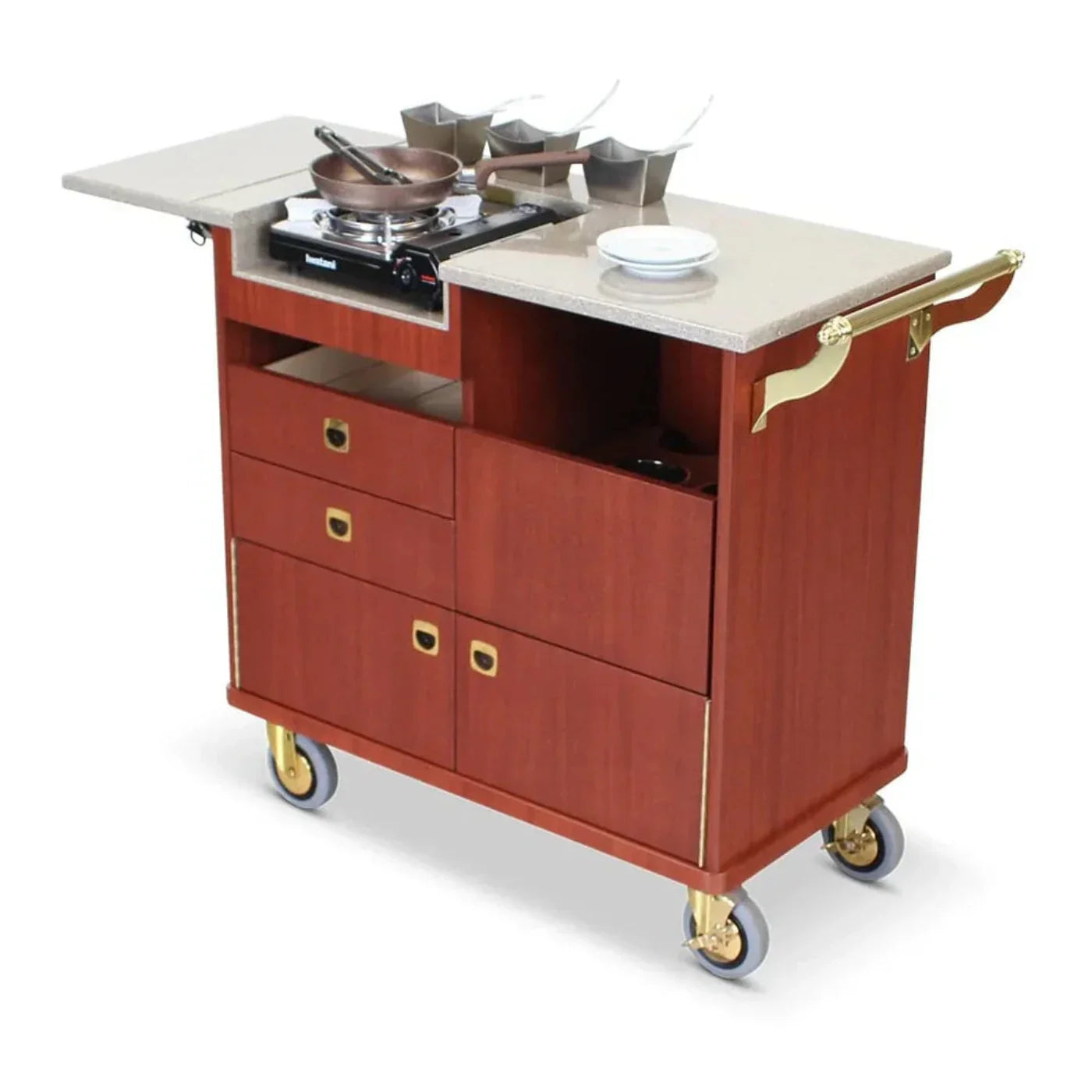 Forbes Industries 5635 18.75" Hardwood Flambe Cart Electronic Ignition - 5635