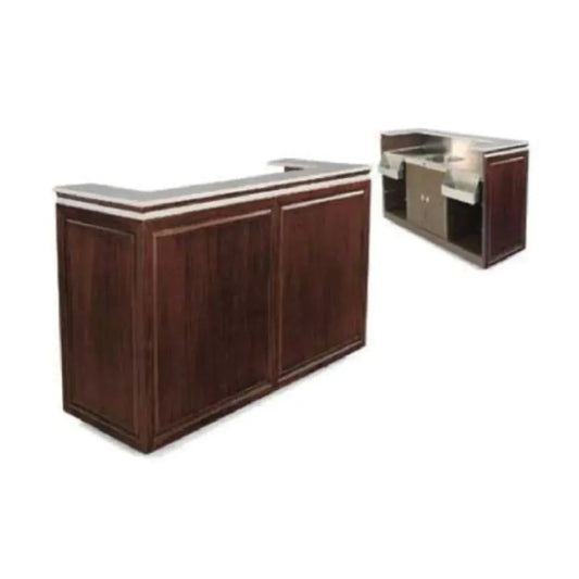 Forbes Industries 5767-8 27" Double-Basin Mobile Bar - Wood Veneer, Avonite Top & Trim - 5767-8