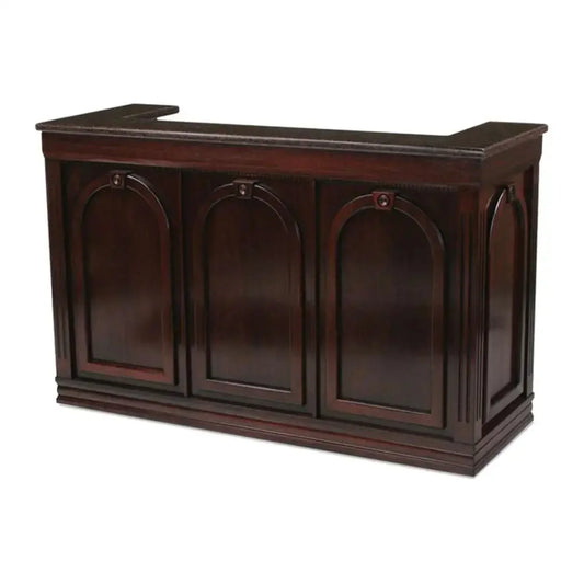 Forbes Industries 5769-6 27" Open Back Mobile Bar - Wood Veneer, Avonite Top - 5769-6