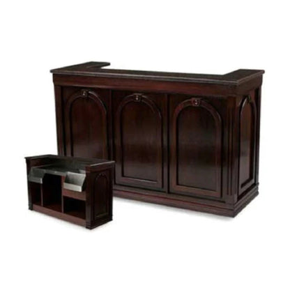 Forbes Industries 5769-8 27" Double-Basin Mobile Bar - Wood & Avonite Construction - 5769-8