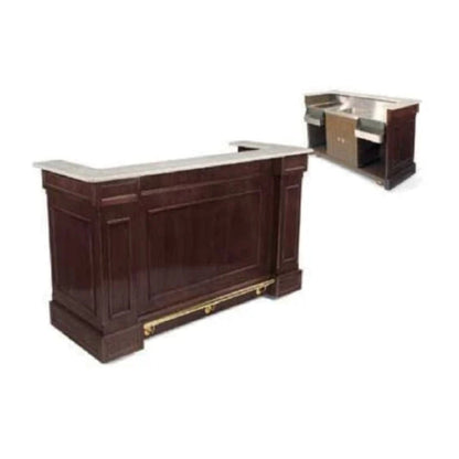 Forbes Industries 5779-8 30" Hardwood Mobile Bar - 8ft Traditional Style with Wood Veneer - 5779-8