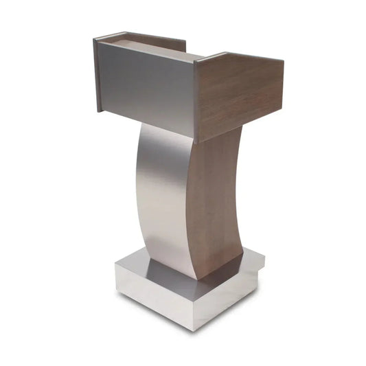 Forbes Industries 5891 22.5" Deluxe Podium - Pedestal Design with Modern Curved Cabinet - 5891