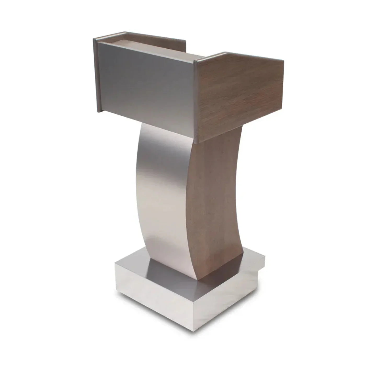 Forbes Industries 5891 22.5" Deluxe Podium - Pedestal Design with Modern Curved Cabinet - 5891