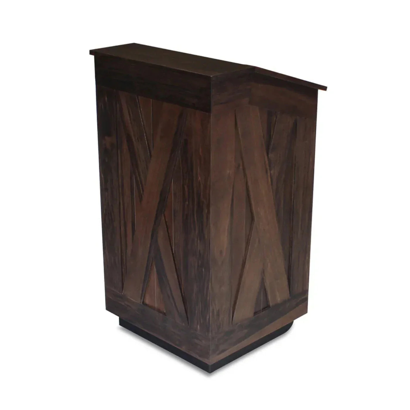 Forbes Industries 5906 26.5" Rustica Floor Style Podium - Barn-Door Inspired Hardwood Exterior - 5906
