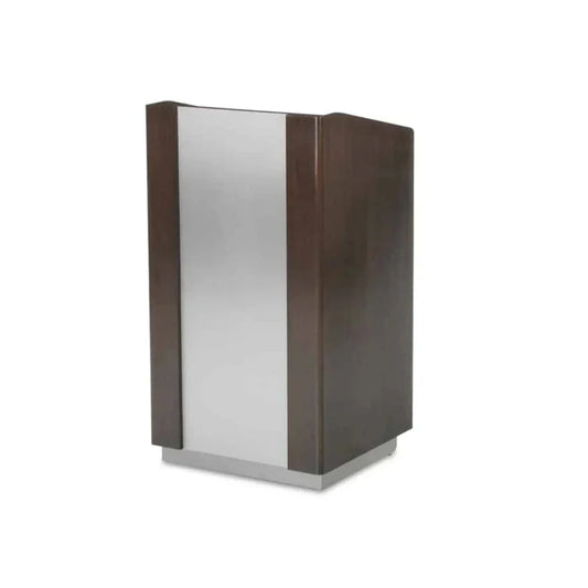 Forbes Industries 5908 25.5" Floor Style Podium - Wood Veneer Cabinet with Stainless Steel Accent - 5908