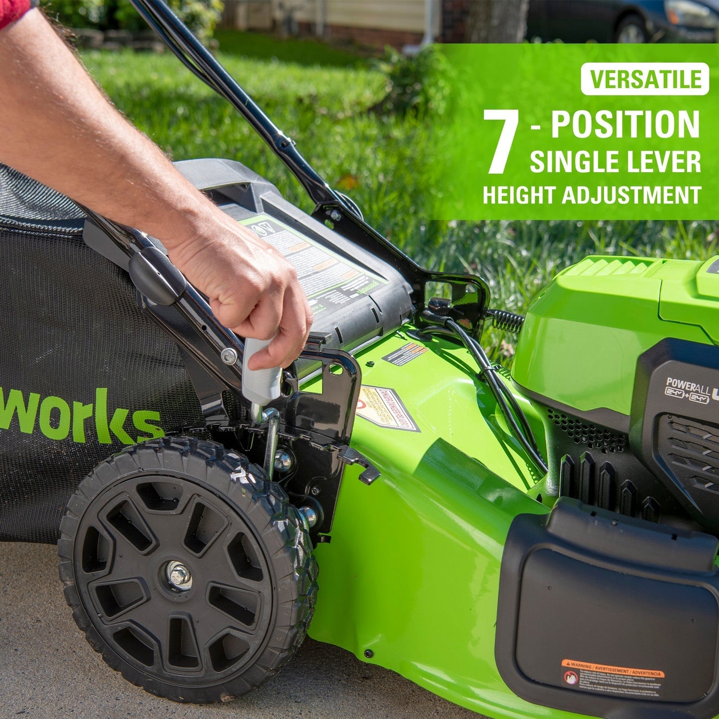 Greenworks 48V (2x24V) 20" Cordless Battery Push Mower w/ Two (2) 4.0Ah USB Batteries & Dual Port Rapid Charger - 2532302